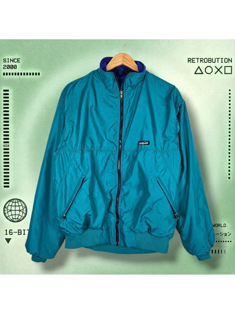 Vintage 90s Patagonia Bomber Jacket Green Size L